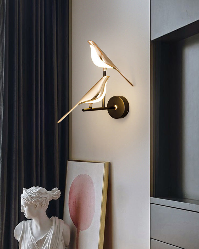 Olverai Gold Birds Wall Sconce