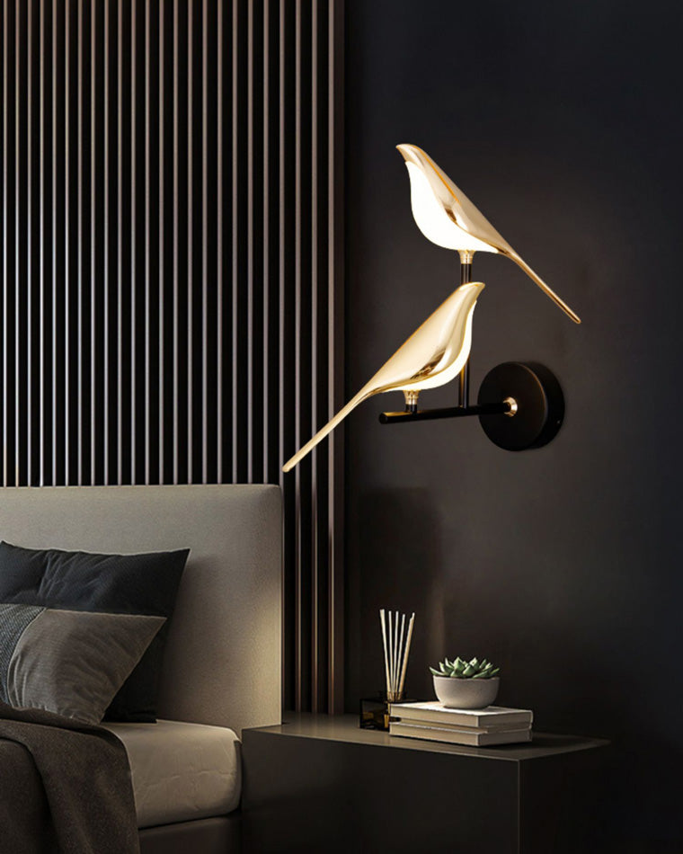 Olverai Gold Birds Wall Sconce