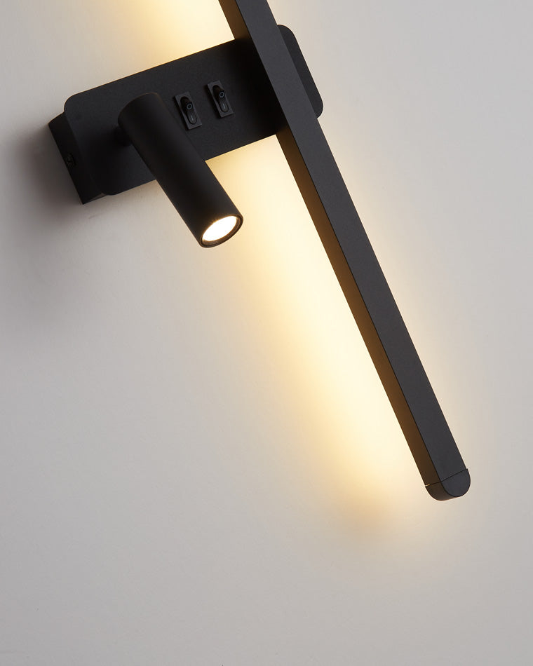 Olverai Switchable Long Linear Wall Sconce with Spotlight