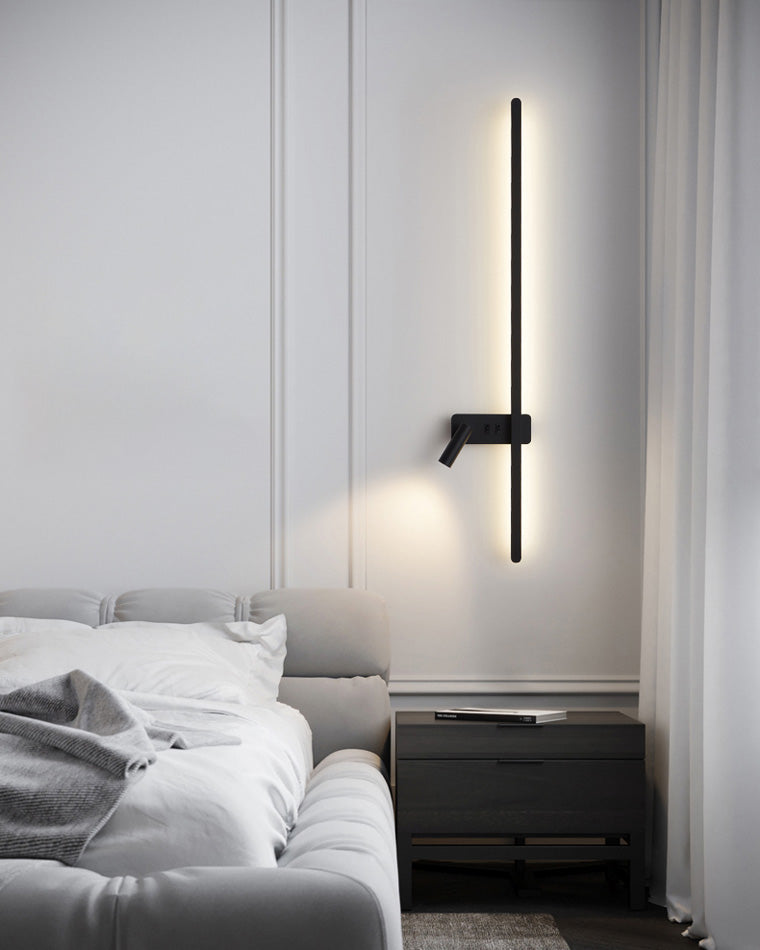 Olverai Switchable Long Linear Wall Sconce with Spotlight