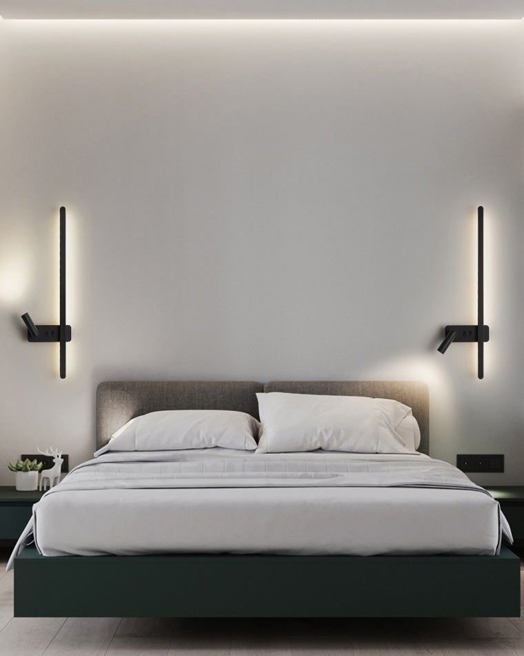 Olverai Switchable Long Linear Wall Sconce with Spotlight