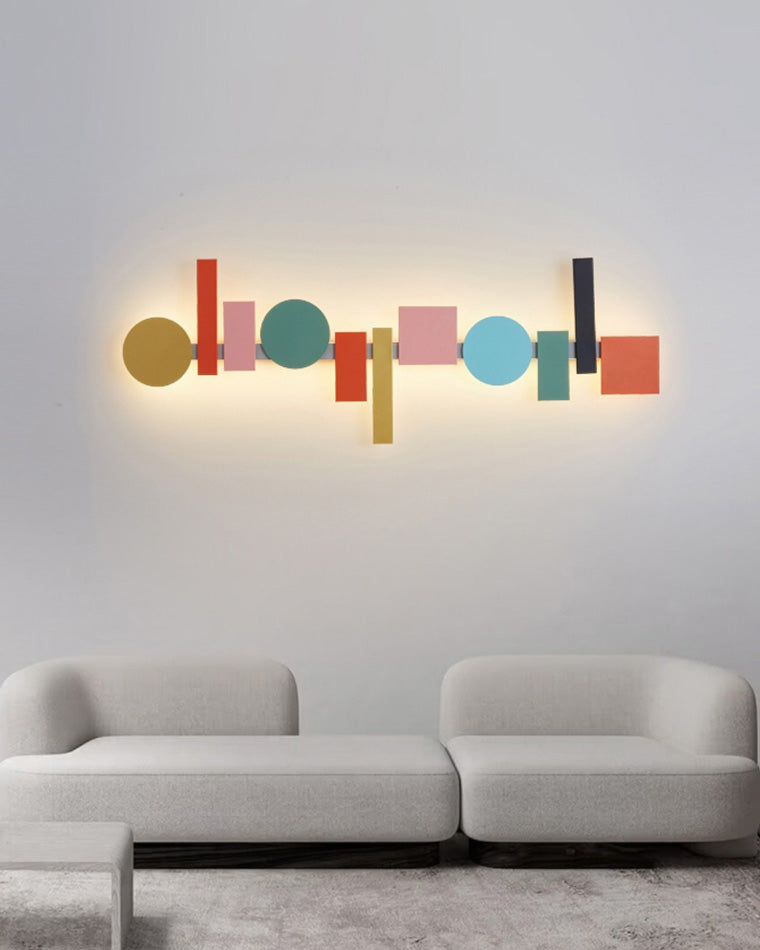 Olverai Colorful Sculptural Art Wall Sconce