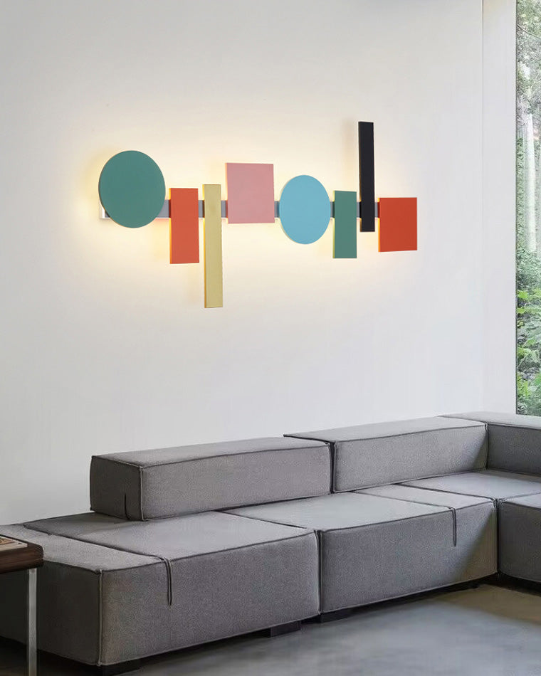 Olverai Colorful Sculptural Art Wall Sconce