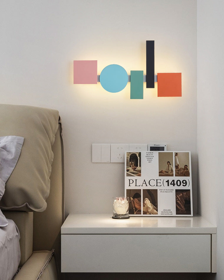Olverai Colorful Sculptural Art Wall Sconce