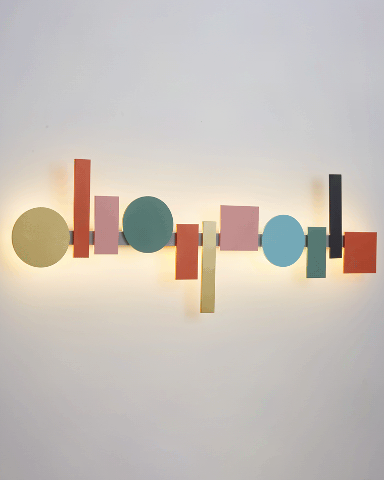 Olverai Colorful Sculptural Art Wall Sconce