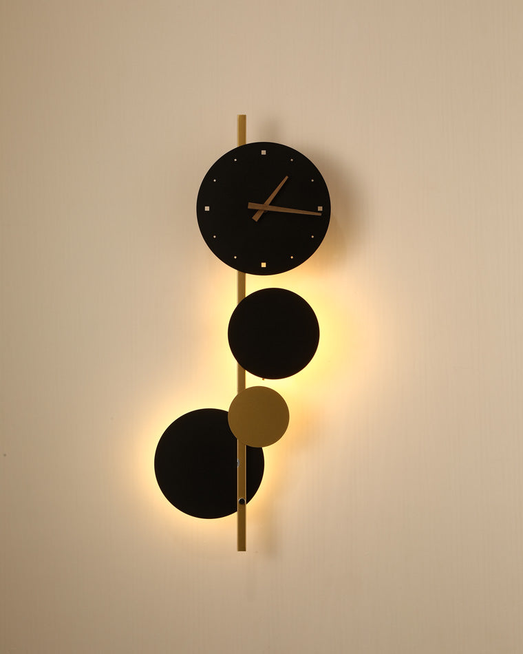 Olverai Sculptural Wall Clock with Led Light