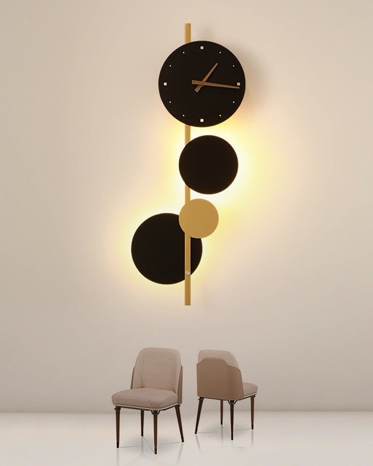 Olverai Sculptural Wall Clock with Led Light
