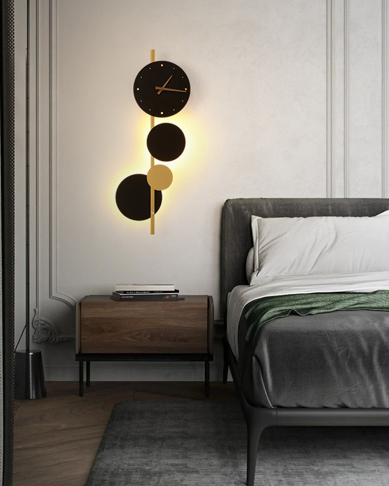 Olverai Sculptural Wall Clock with Led Light