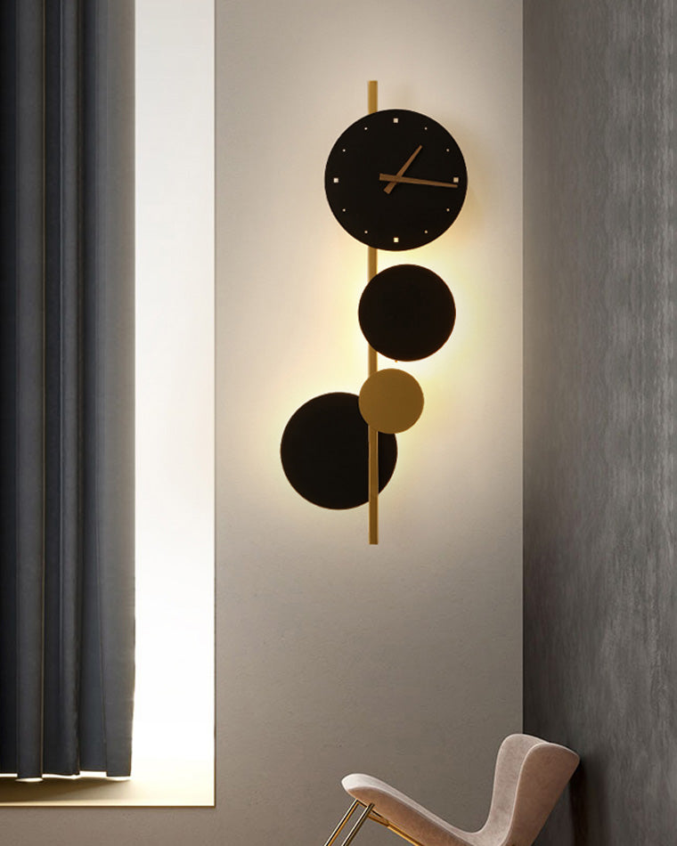 Olverai Sculptural Wall Clock with Led Light