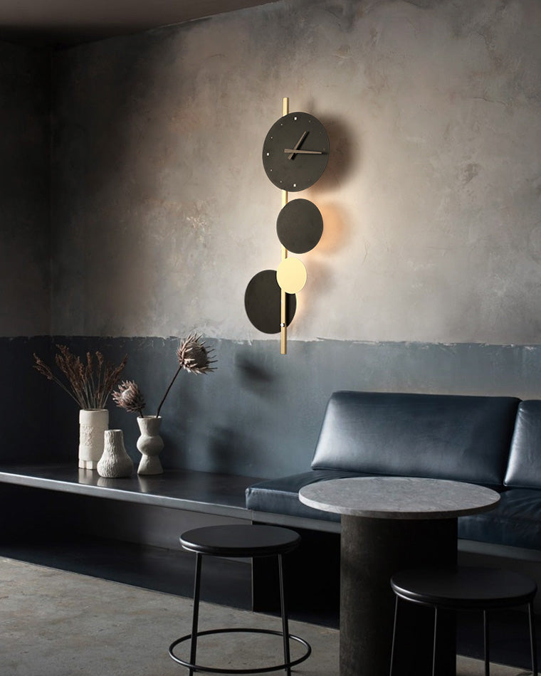 Olverai Sculptural Wall Clock with Led Light