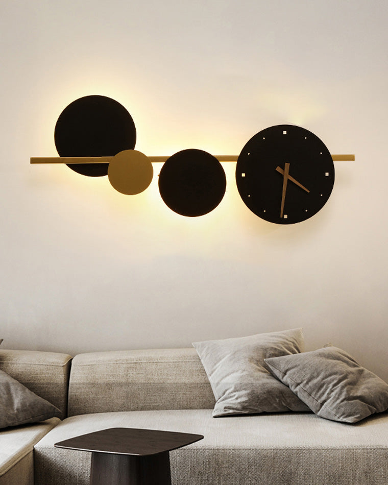Olverai Sculptural Wall Clock with Led Light