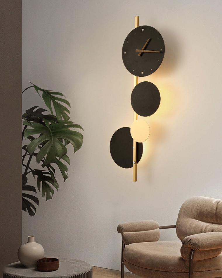 Olverai Sculptural Wall Clock with Led Light