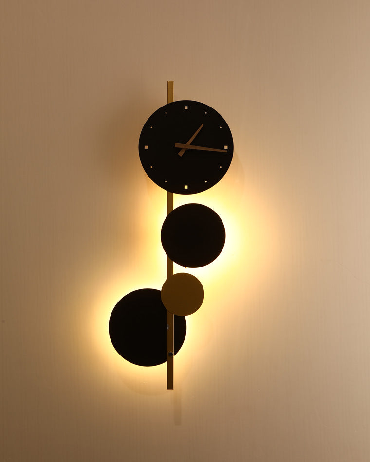 Olverai Sculptural Wall Clock with Led Light