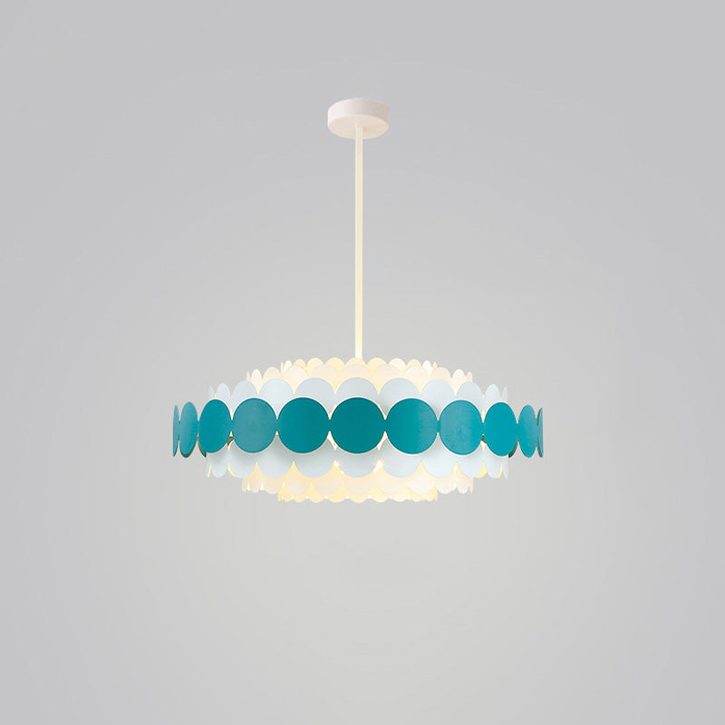Olverai Scandi Scalloped Round Chandelier