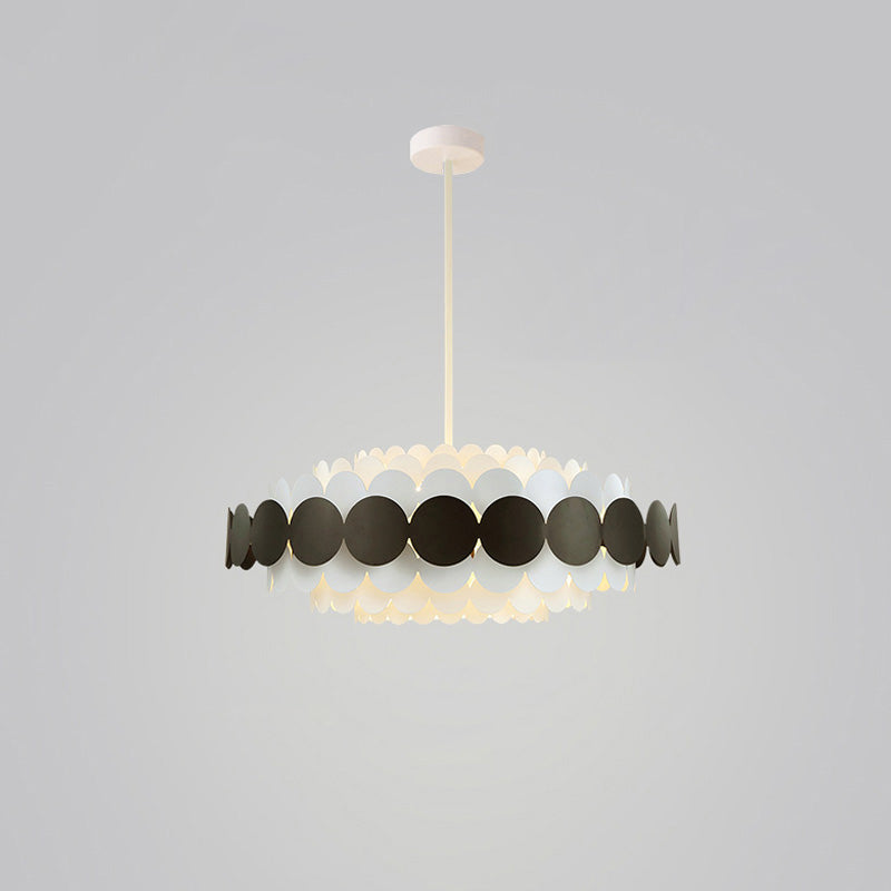 Olverai Scandi Scalloped Round Chandelier