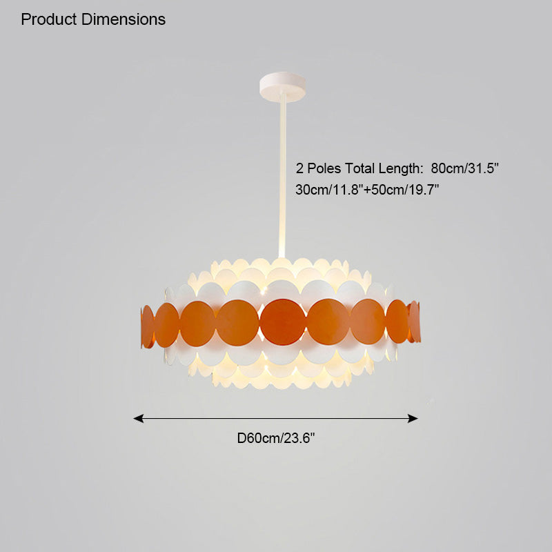 Olverai Scandi Scalloped Round Chandelier