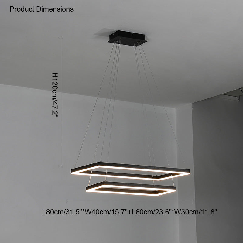 OlveraiTiered Rectangular LED Chandelier