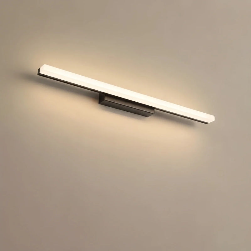 Arcato Minimalist Linear Vanity Wall Lamp – IP44 Metal in Black/Chrome Bathroom