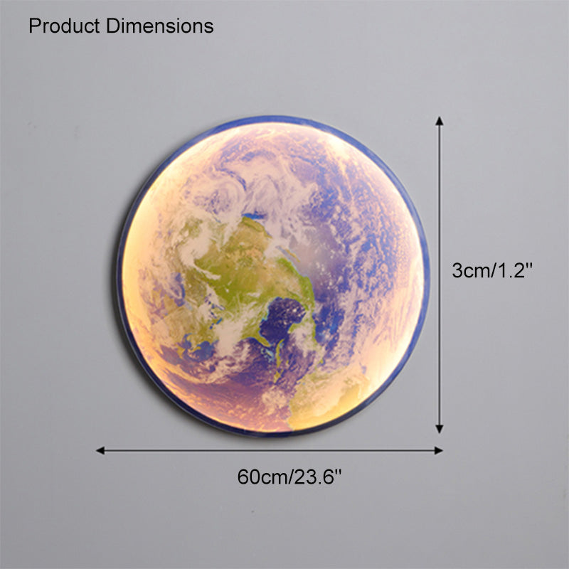 Olverai Moon/Earth Round Wall Sconce