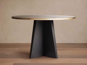 Olverai Varex Hand-Hammered Metal Round Dining Table