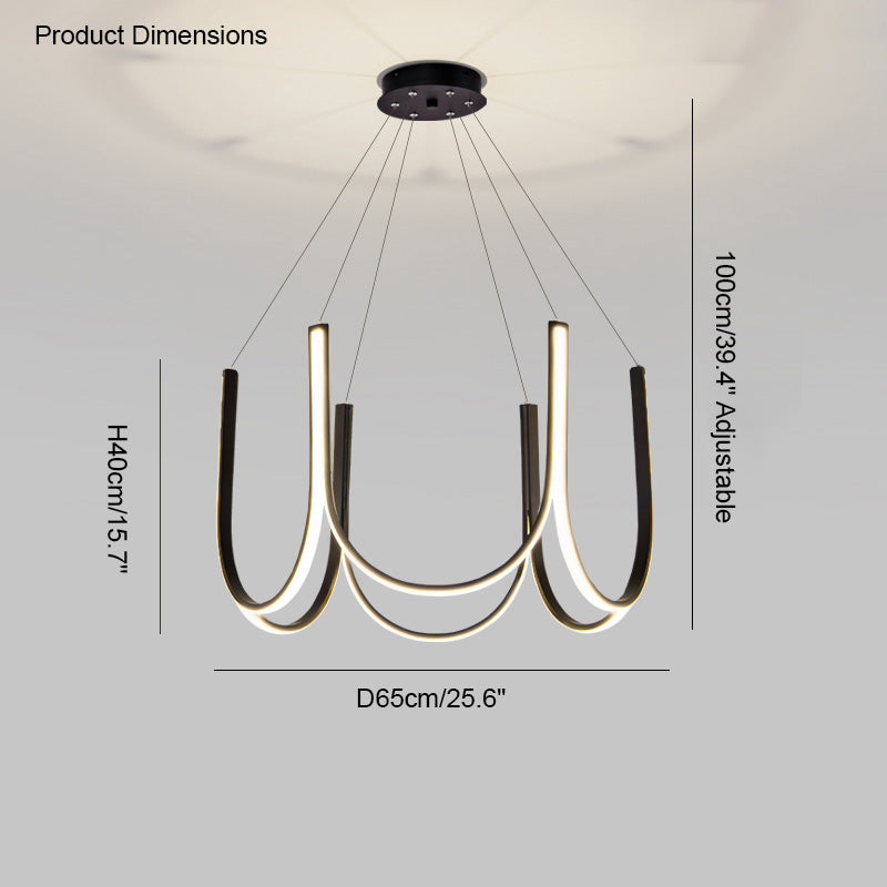 Olverai Minimal U-shaped Round chandelier