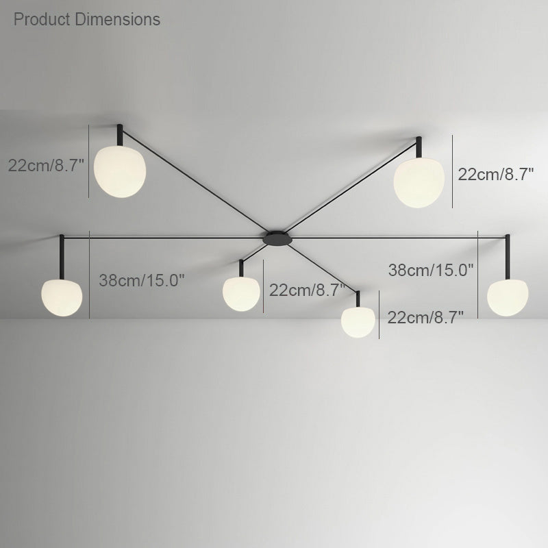 Olverai Custom Frosted Glass Globe Ceiling Light