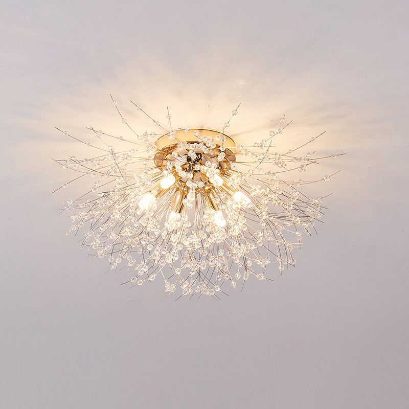 Olverai Dandelion Crystal Flush Mount Ceiling Light