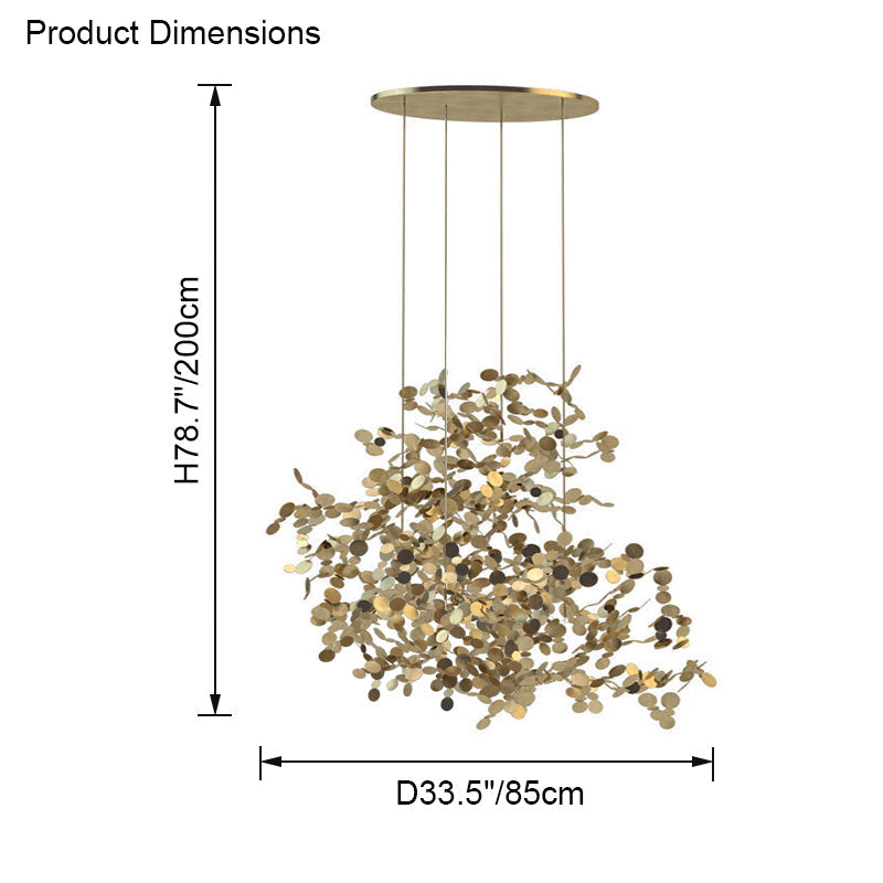 Olverai Argent/Gold Cloud Multi Pendant Chandelier