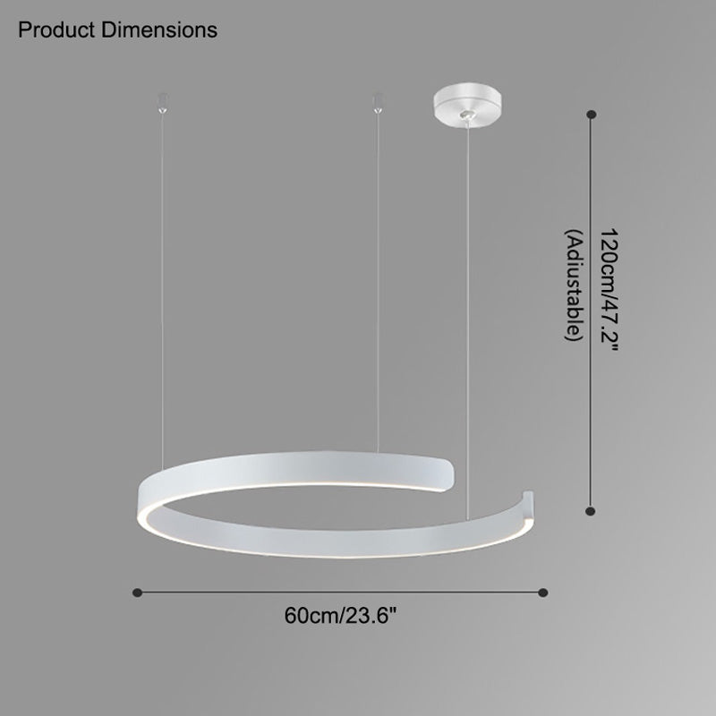 Olverai Black/Gold Ring Led Chandelier