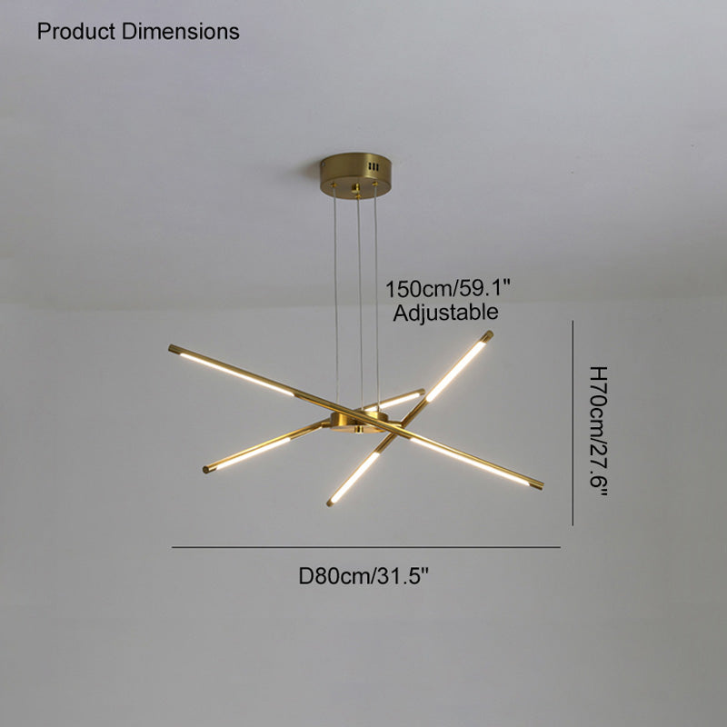 Olverai Light Rods LED Chandelier