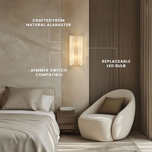 Olverai Sorelia Alabaster Wall Sconce
