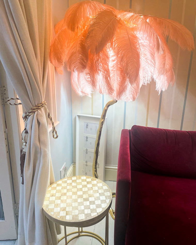 Olverai Feather Palm Tree Floor Lamp
