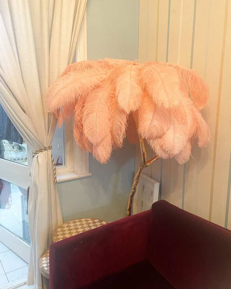 Olverai Feather Palm Tree Floor Lamp