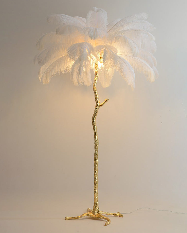 Olverai Feather Palm Tree Floor Lamp