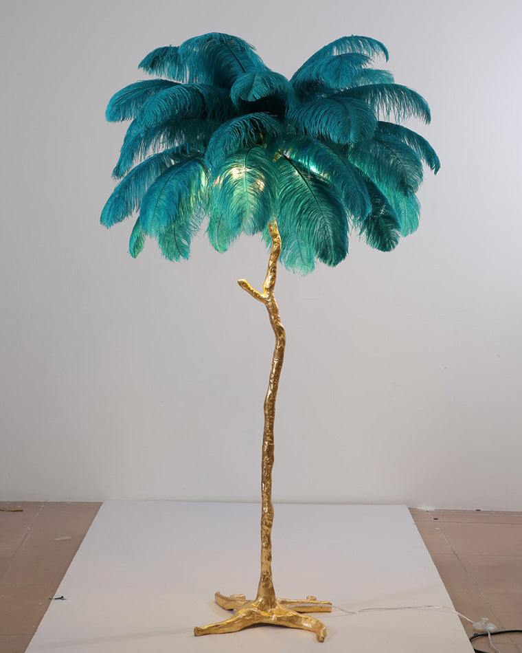 Olverai Feather Palm Tree Floor Lamp