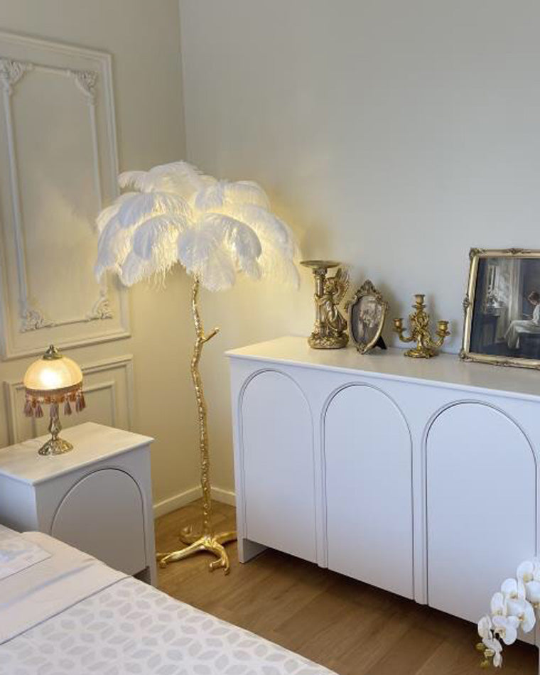 Olverai Feather Palm Tree Floor Lamp