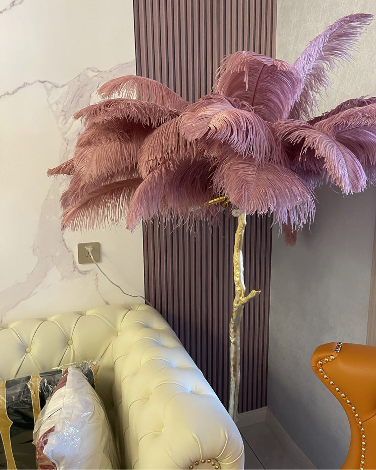 Olverai Feather Palm Tree Floor Lamp