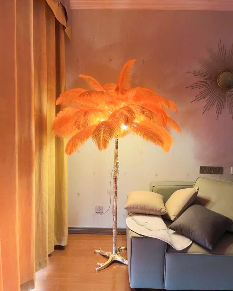 Olverai Feather Palm Tree Floor Lamp