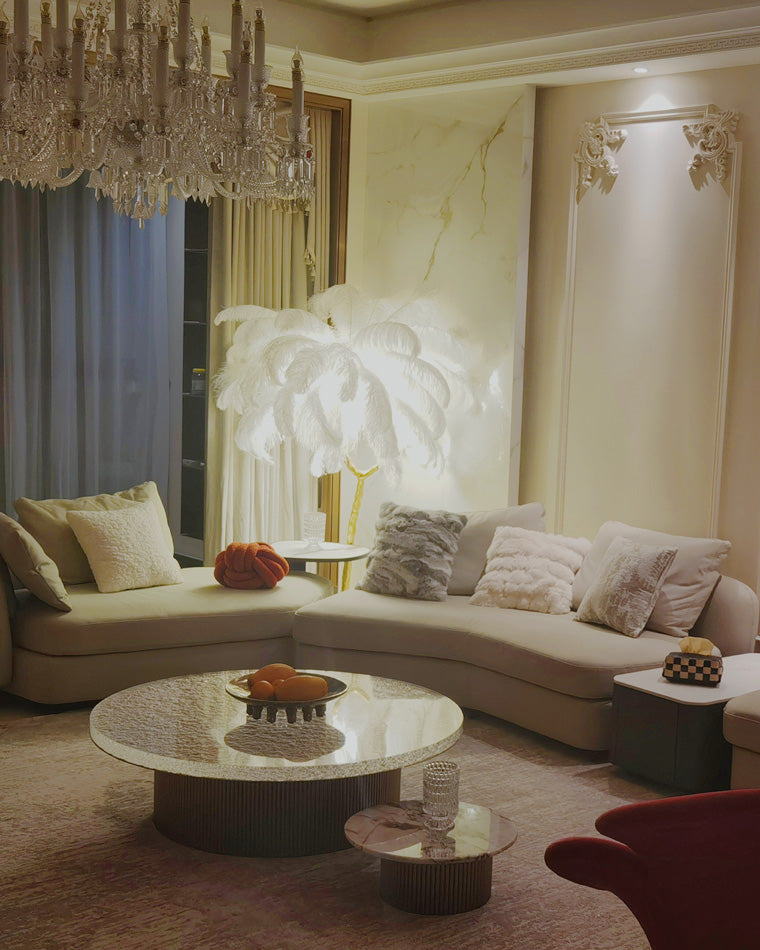 Olverai Feather Palm Tree Floor Lamp