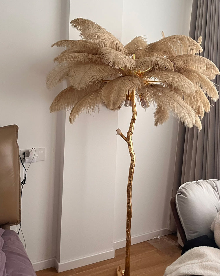 Olverai Feather Palm Tree Floor Lamp