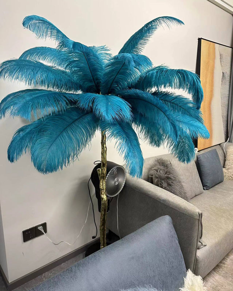 Olverai Feather Palm Tree Floor Lamp
