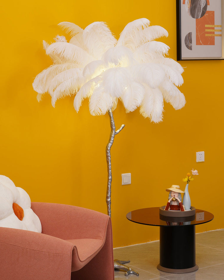 Olverai Feather Palm Tree Floor Lamp