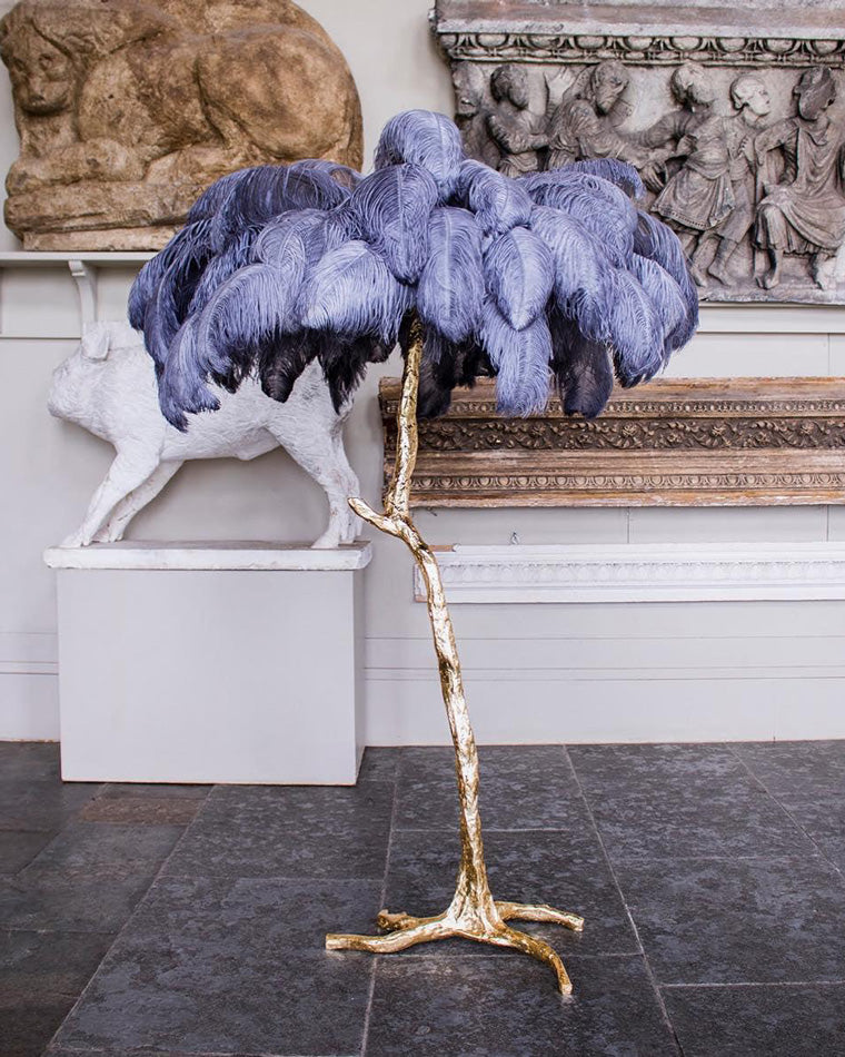 Olverai Feather Palm Tree Floor Lamp