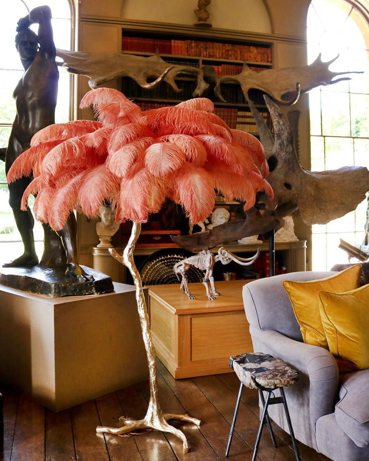 Olverai Feather Palm Tree Floor Lamp