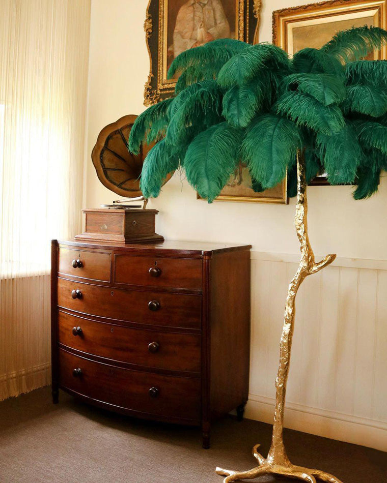 Olverai Feather Palm Tree Floor Lamp