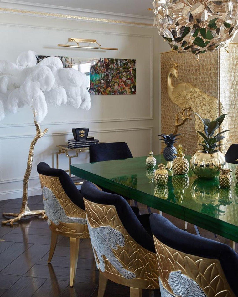 Olverai Feather Palm Tree Floor Lamp
