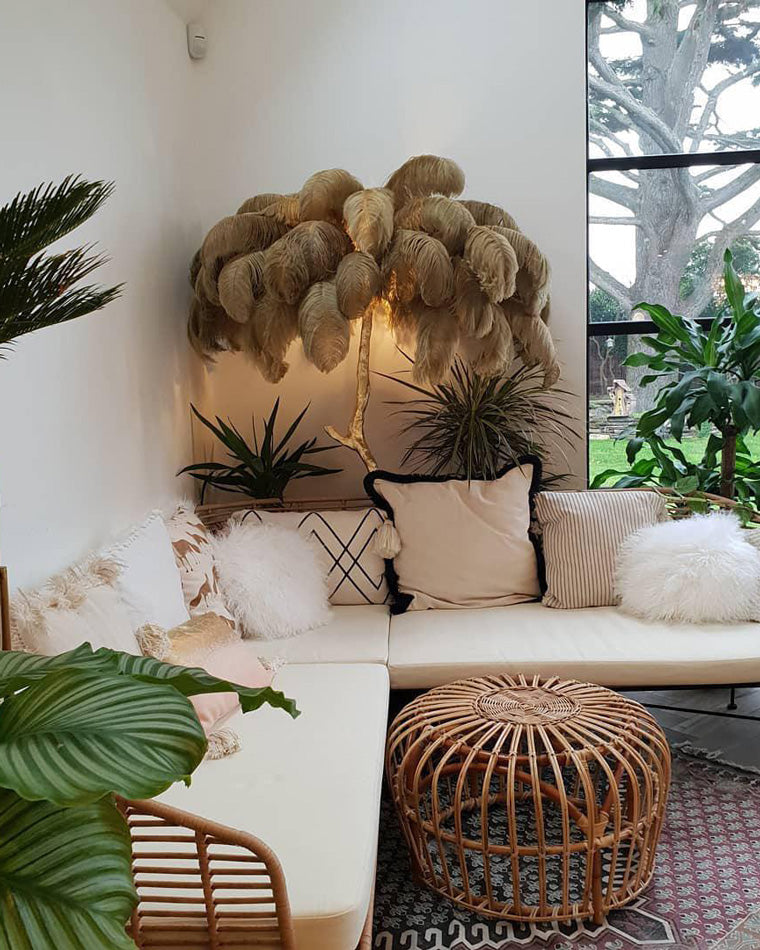 Olverai Feather Palm Tree Floor Lamp