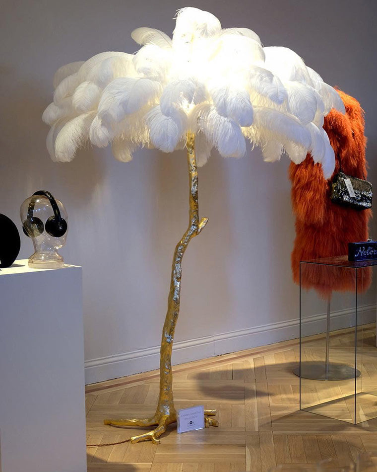 Olverai Feather Palm Tree Floor Lamp