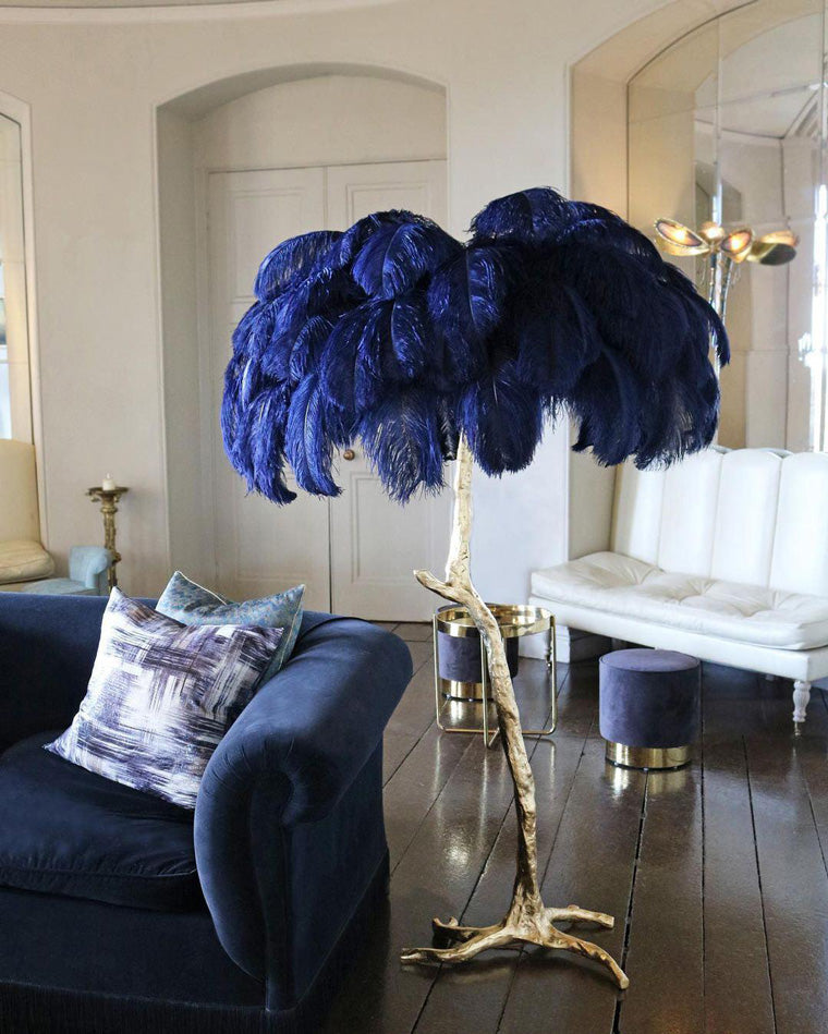 Olverai Feather Palm Tree Floor Lamp