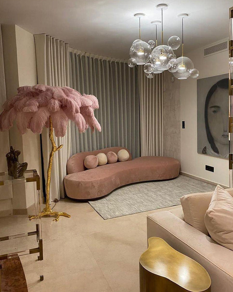 Olverai Feather Palm Tree Floor Lamp
